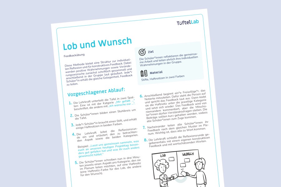 Feedbackübung: Lob und Wunsch