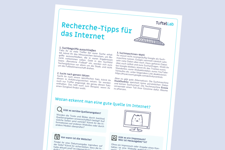 Recherchetipps für das Internet