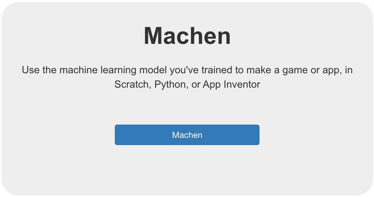 Screenshot: „Machen"-Button