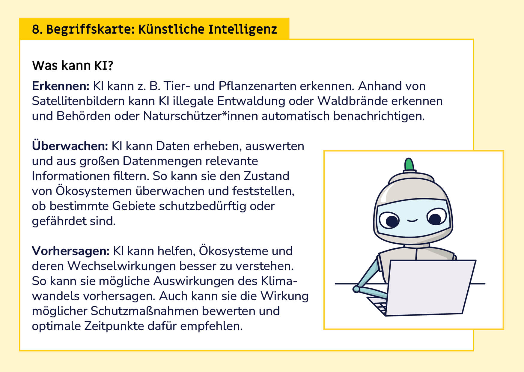 Karte Begriffskarte: Künstliche Intelligenz 2
 