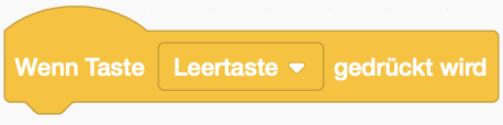 Screenshot Scratch: Wenn Leertaste gedrückt wird