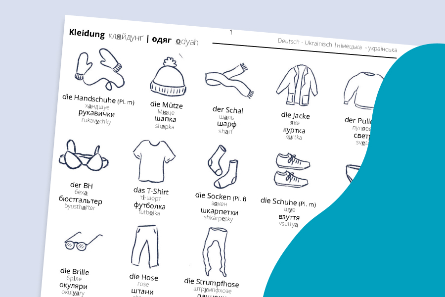 Bilderwörterbuch: Deutsch – Ukrainisch