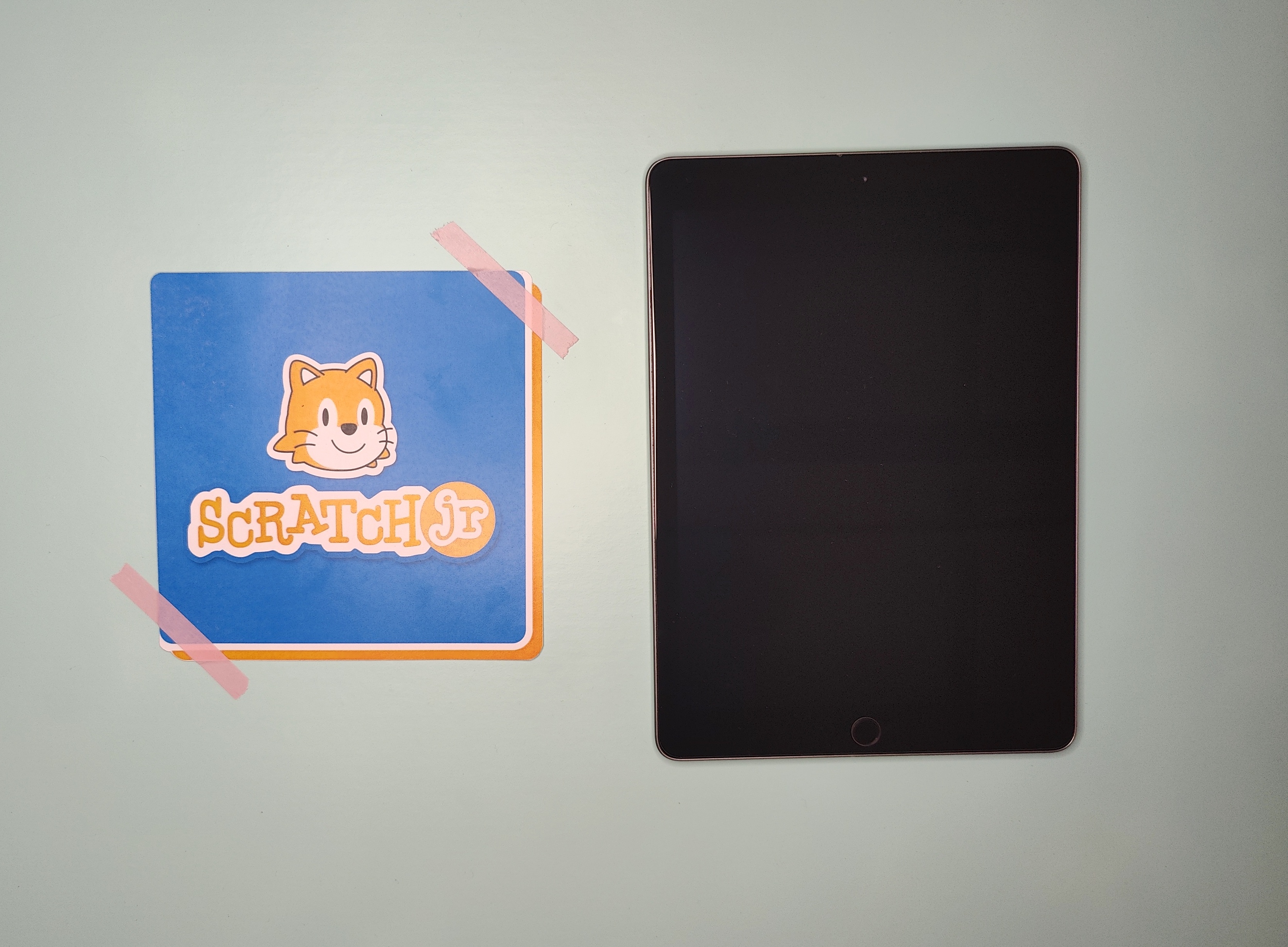Tablet, Bild von ScratchJr Logo