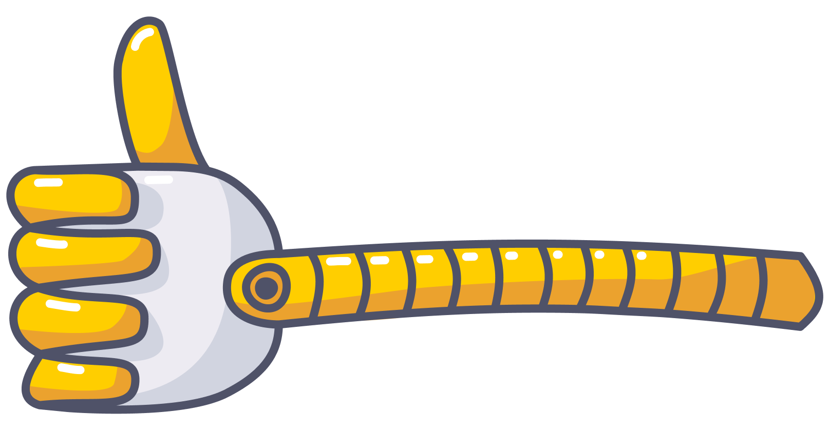 Illustration: Roboterarm zeigt Daumen nach oben